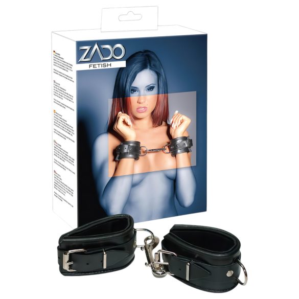 ZADO - кожени белезници за китки (черни)