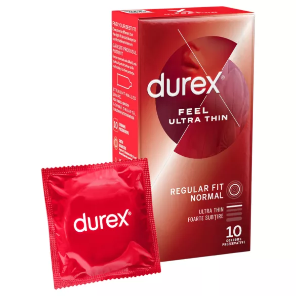 Durex Feel Ultra Thin - ултра тънки презервативи - натурален латекс - 10 броя