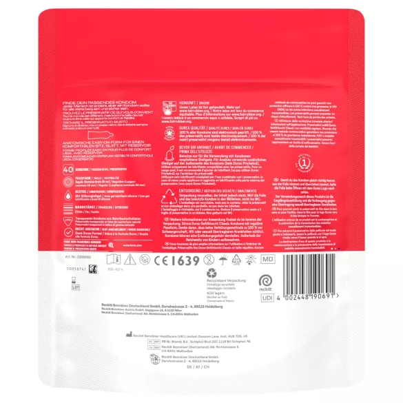 Durex - екстра тънки презервативи (40 бр.)
