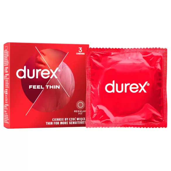 Durex - тънък презерватив - естествено усещане - 3 броя