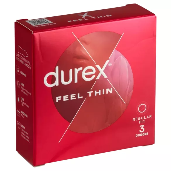 Durex - тънък презерватив - естествено усещане - 3 броя