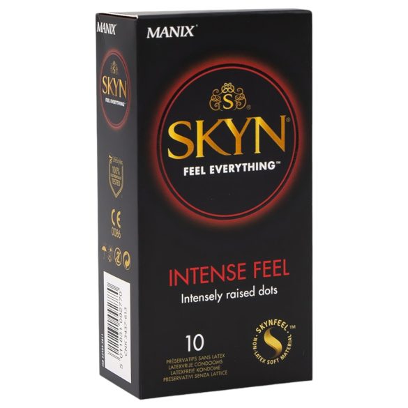 Manix SKYN Intense - безлатеков презерватив с релефни точки - 10 броя