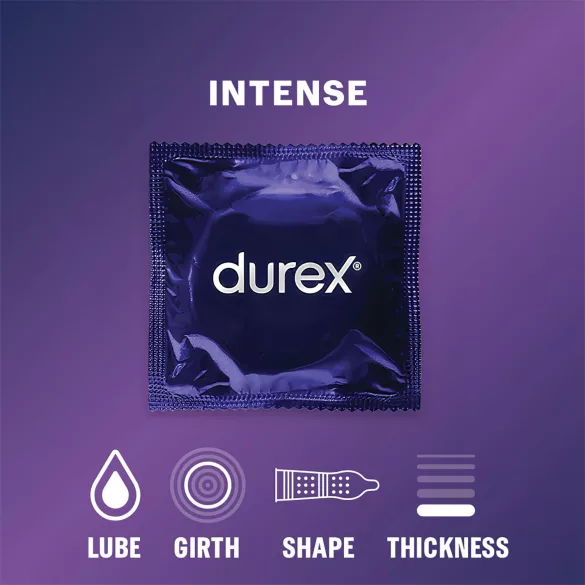 Durex Intense - презервативи с релеф и точки - 10 броя