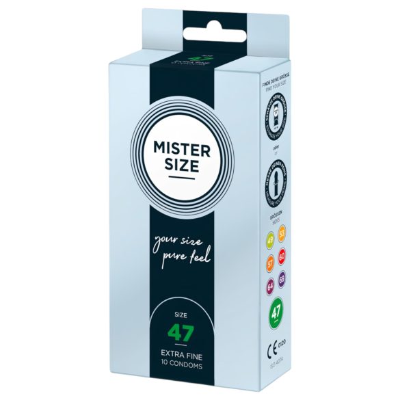 Mister Size тънък презерватив - 47mm (10бр)