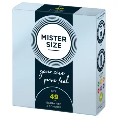   Mister Size - тънък презерватив - 49мм - 3 броя