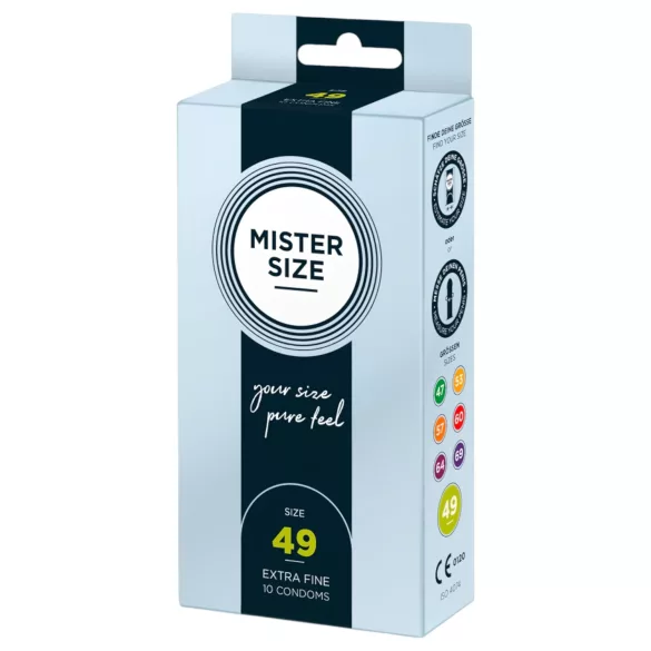 Mister Size - тънък презерватив - 49 мм - 10 броя