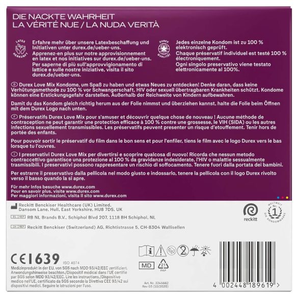 Durex Love Mix - презервативи комплект - 40 броя