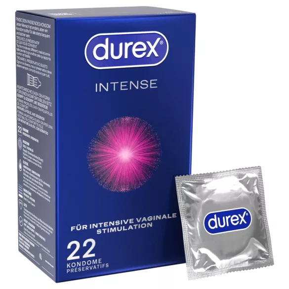 Durex Intense - оргазмични презервативи (22 бр.)