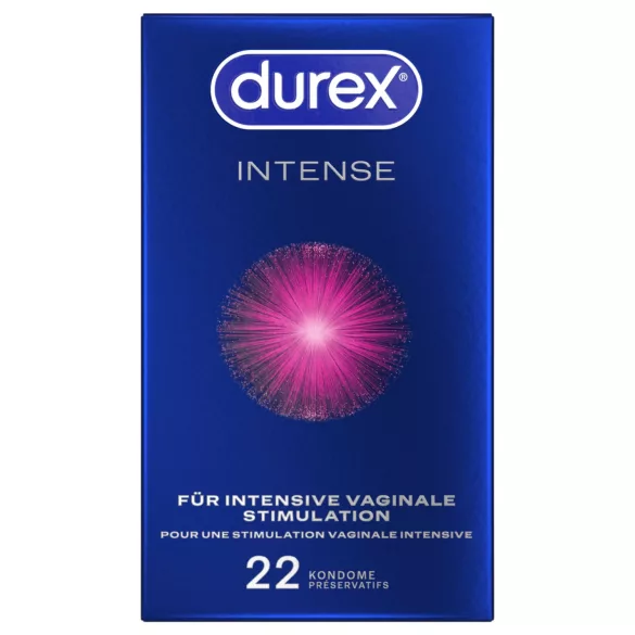 Durex Intense - оргазмични презервативи (22 бр.)