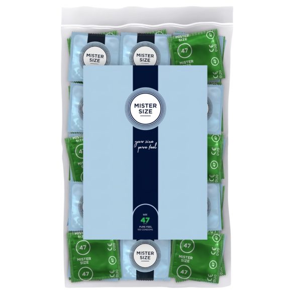 Mister Size - тънък презерватив - 47 мм - 100 броя