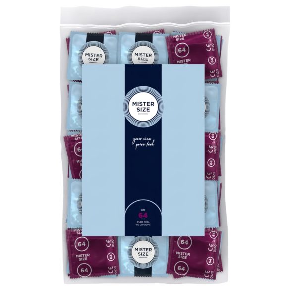 Mister Size - тънък презерватив - 64мм - 100 броя