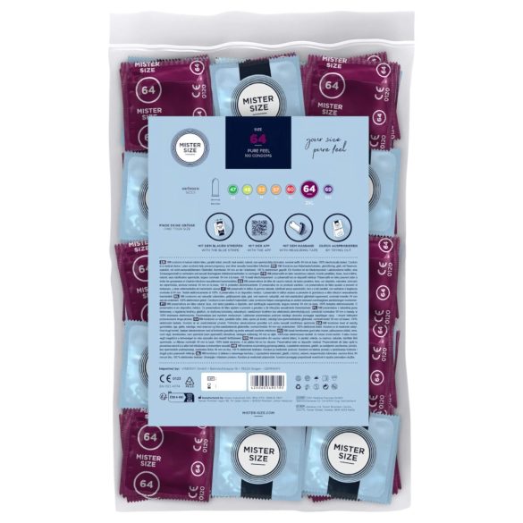 Mister Size - тънък презерватив - 64мм - 100 броя