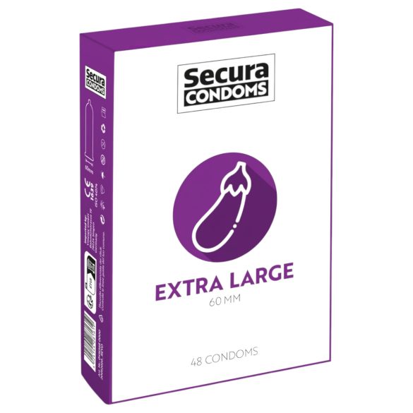 Secura Патладжан - екстра големи презервативи - 60мм (48бр)