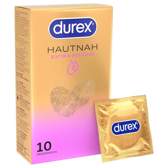 Durex Hautnah - презервативи с допълнителен лубрикант - 10 броя