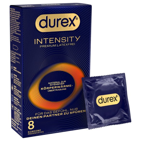 Durex Intense - тънък, безлатексов презерватив (8 бр.)