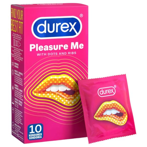 Durex Pleasure Me - оребрено и точково кондом (10 бр.)