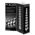 Icicles No. 2 - стъклено дилдо с възелчета - прозрачно