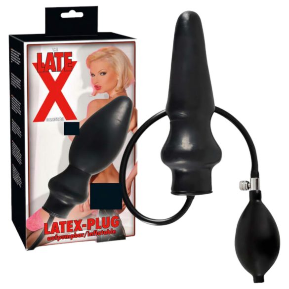 LATEX - надуваем голям анален конус (черен)