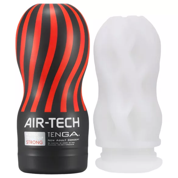 TENGA Air Tech Strong - мастурбатор с релефна текстура - бял