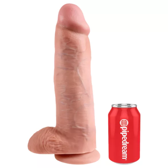 King Cock - дилдо с тестиси - 30 см - телесен цвят