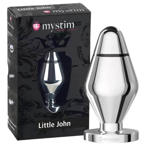 mystim Little John - малък електро анален плъг - сребрист