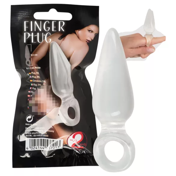 You2Toys - Finger Plug - анален плъг за пръст (прозрачен)