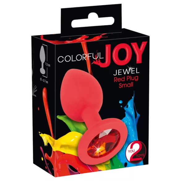 Colorful JOY - анален плъг - малък - силикон - червен
