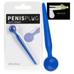   You2Toys - Дилатор Sperm Stopper - сферичен, силиконов дилатор (син)