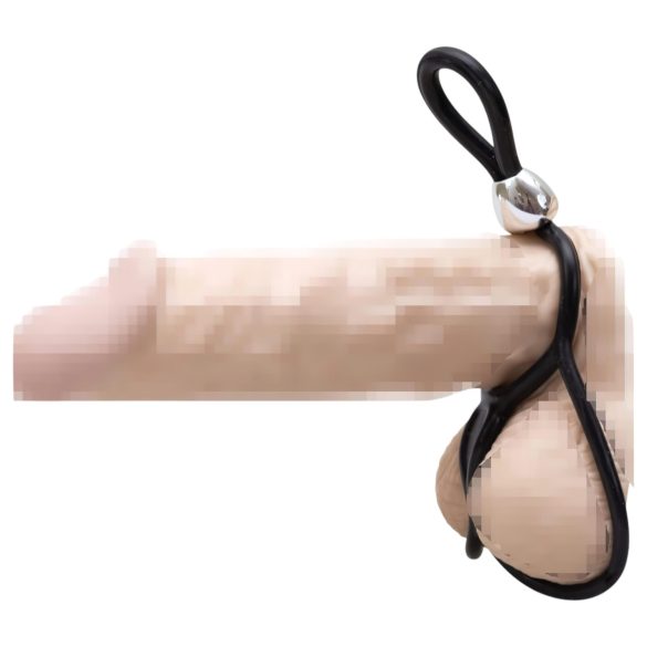 You2Toys - пенис и тестис ринг тройна регулируема - черен