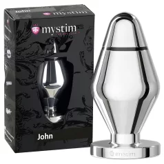   mystim Little John - електро анален плъг - голям - сребрист