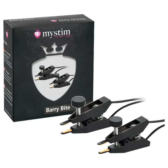 mystim Barry Bite - електро щипки за зърна - 2 броя