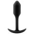 b-vibe Snug Plug 1 - Анален плъг с вътрешно тегло (55г) - черен