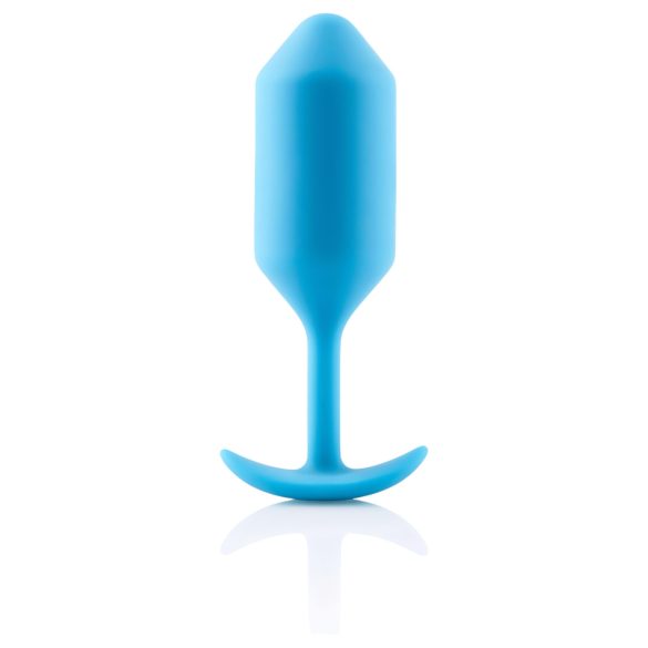 b-vibe Snug Plug 3 - анален разширител с две топчета 180g - син