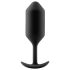 b-vibe Snug Plug 3 - двоен анален плъг (180g) - черен