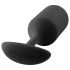 b-vibe Snug Plug 3 - двоен анален плъг (180g) - черен