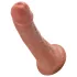 King Cock - дилдо - реалистичен пенис - кафяв - 15 см