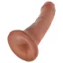 King Cock - дилдо - реалистичен пенис - кафяв - 15 см