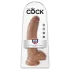 King Cock - дилдо с тестиси - 23 см - кафяв