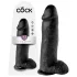 King Cock - дилдо с тестиси - голям - 30 см - черен