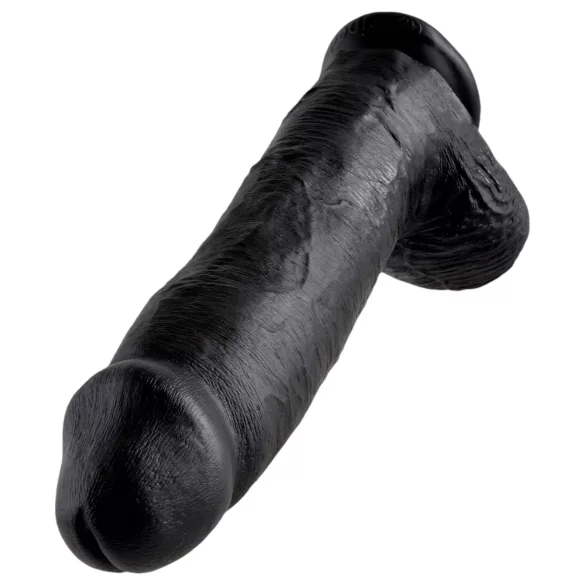King Cock - дилдо с тестиси - голям - 30 см - черен