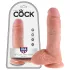 King Cock - дилдо с тестиси - 20 см - телесен цвят