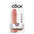 King Cock - дилдо с тестиси - 20 см - телесен цвят