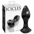 Icicles No. 78 - анален плъг конусовиден - стъкло - черен