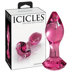   Icicles No. 79 - анален стъклен плъг конусовиден - розов
