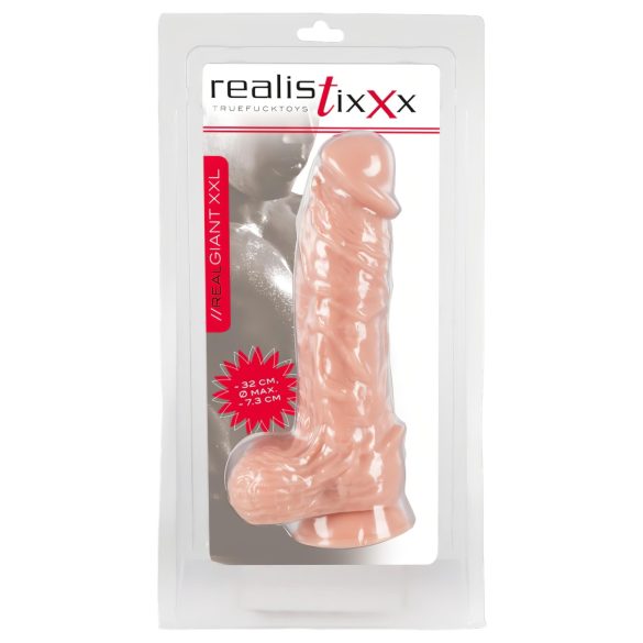 Realistixxx Giant XXL - реалистично дилдо (32см) - натурален