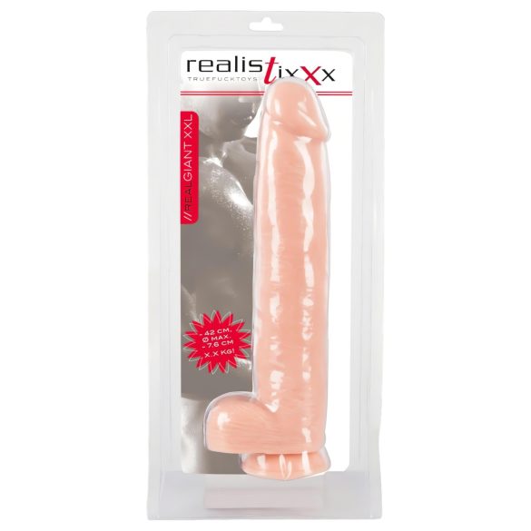 Realistixxx Giant 3XL - реалистично дилдо (42cm) - естествен нюанс