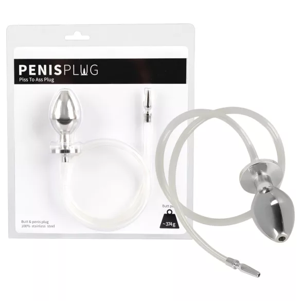 You2Toys - Piss to Ass Plug - кух анален плъг с уретрален разширител