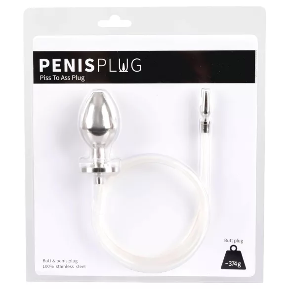 You2Toys - Piss to Ass Plug - кух анален плъг с уретрален разширител
