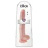 King Cock - голям дилдо с тестиси - 35см - натурален