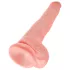 King Cock - голям дилдо с тестиси - 35см - натурален